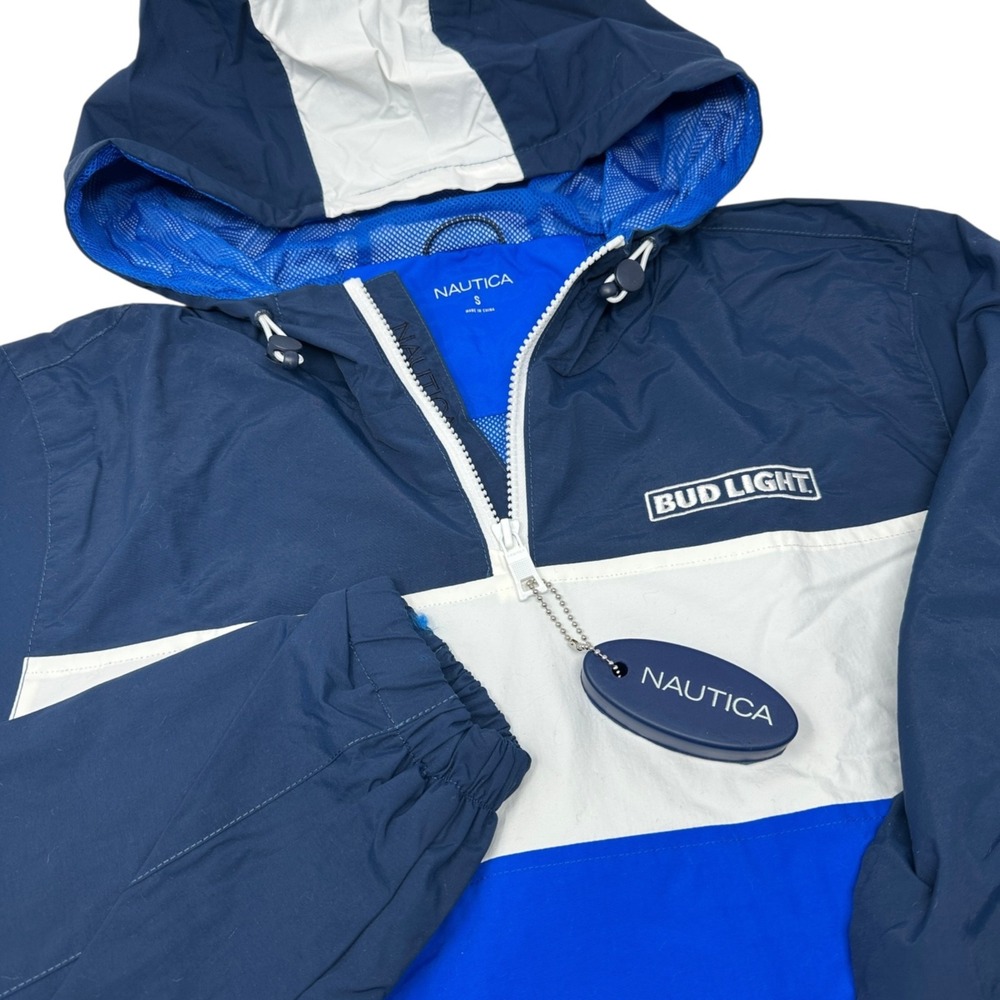 NAUTICA Windward‎ 1/4 Zip Performance Pullover Navy Royal Blue Jacket Small
